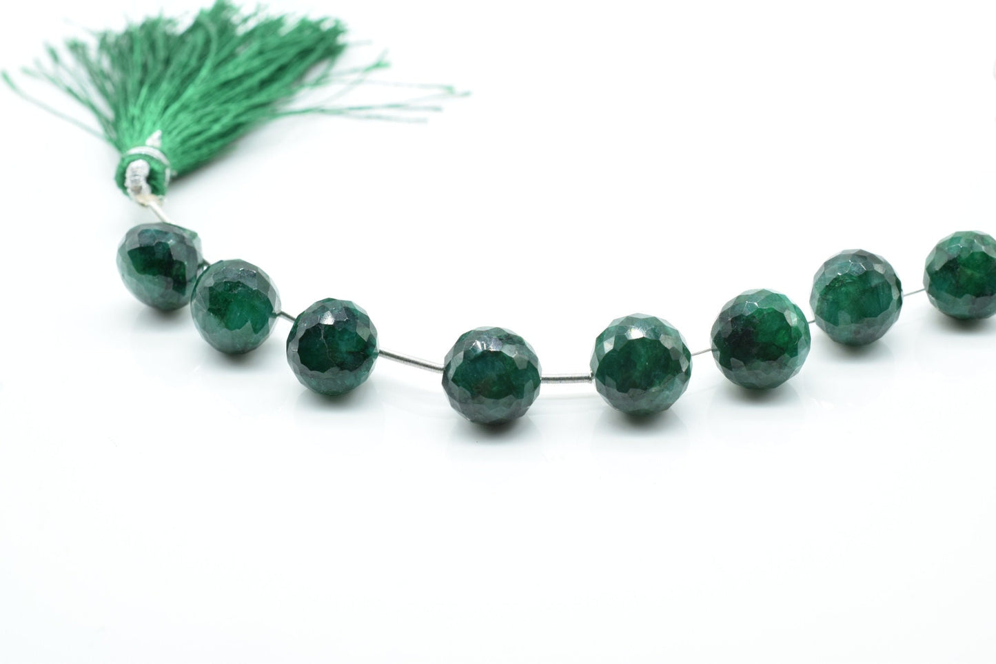 Emerald 10mm onion Shape Briolettes,Emerald Side drilled Briolette,Jewelry making supplies,craft supplies,Emerald Briolette strand,Gemstone