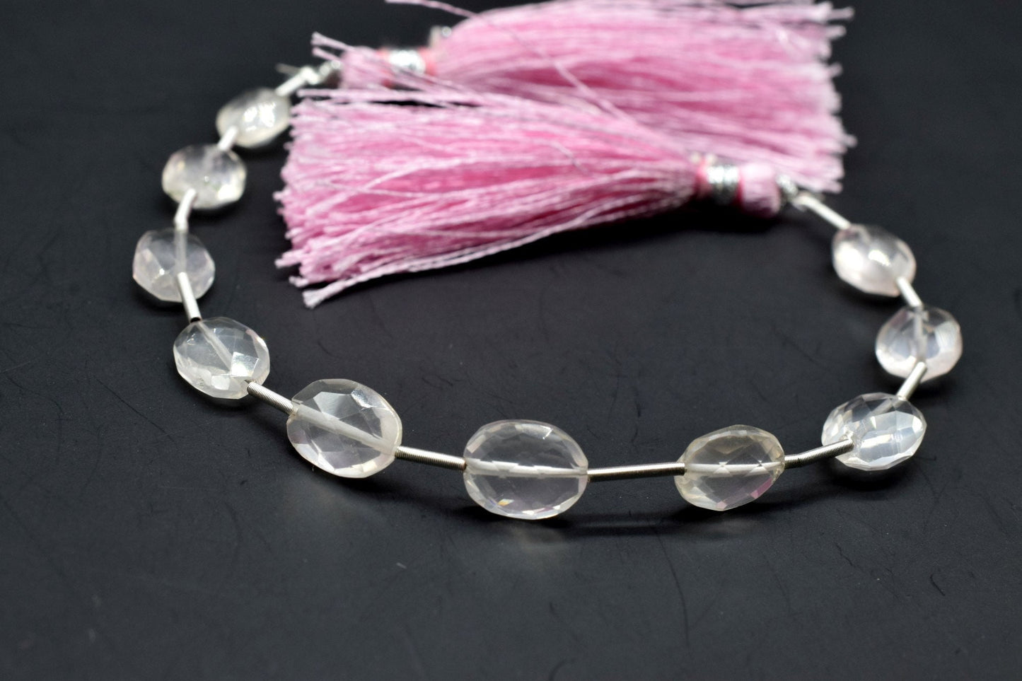 Rose Quartz Oval Shape briolettes,Rose Quartz Vertical Top Drilled briolette,Rose Quartz Faceted Oval Briolettes,Rose Quartz beads,briolette