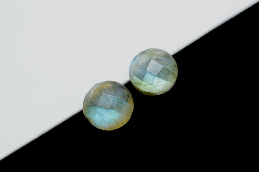 Labradorite Coin Shape Faceted Beads,Labradorite Coin Shape Briolettes,10mm Round Briolettes,Round Faceted Beads,jewelry Making Beads,Gift