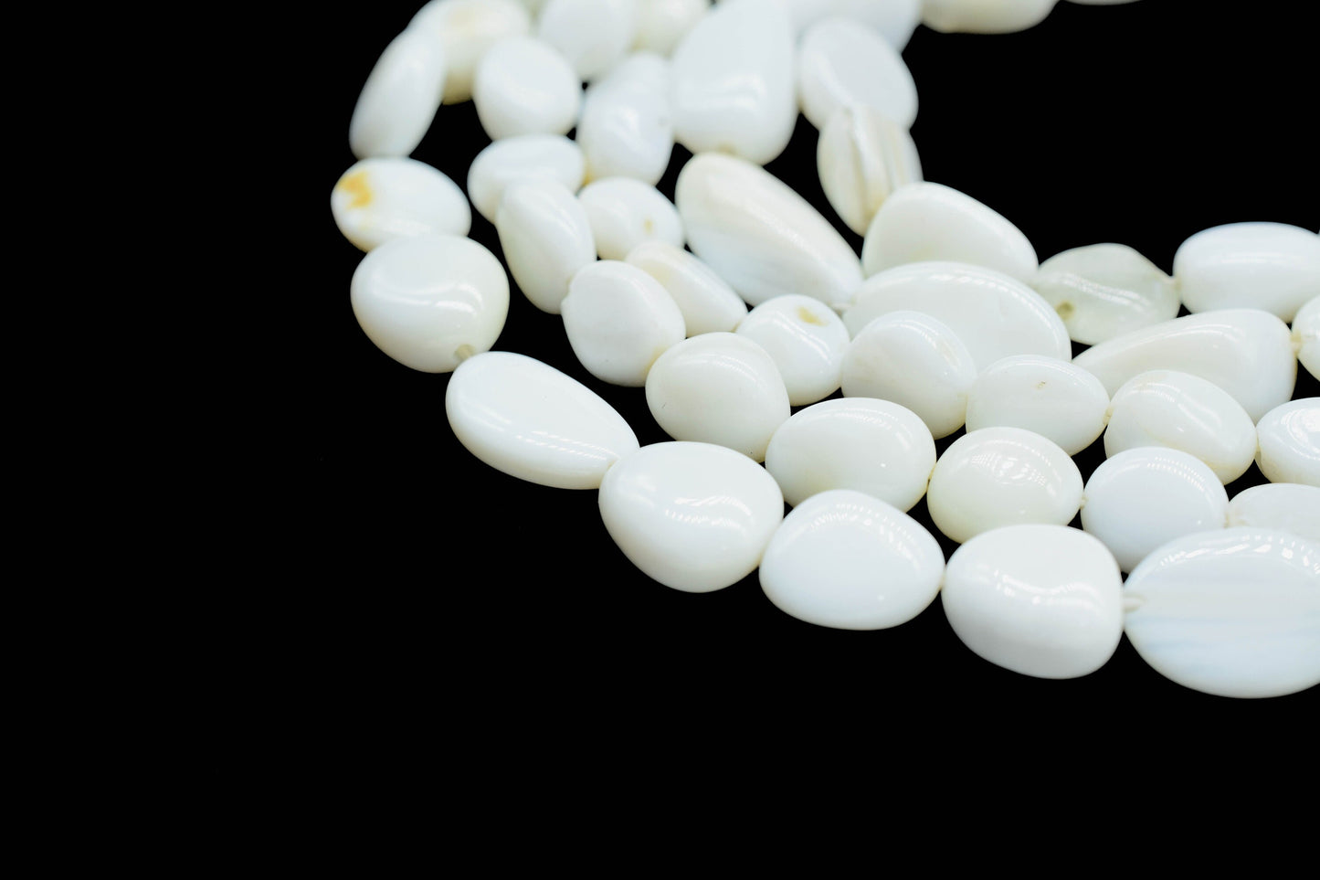 Natural Gemstone Nuggets Beads/Smooth Beads/Jewelry Making Craft/White Opal Nuggets Beads/Handmade Jewelry/Jewelry Component/Gift