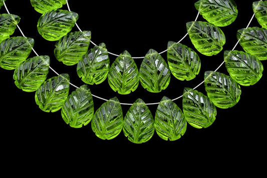 Peridot Leaf Carving Beads,9x13mm Pear Shape Carved Briolettes,Peridot Fancy Pear Briolettes,Carved Leaf Beads,hand carving leaf beads,beads