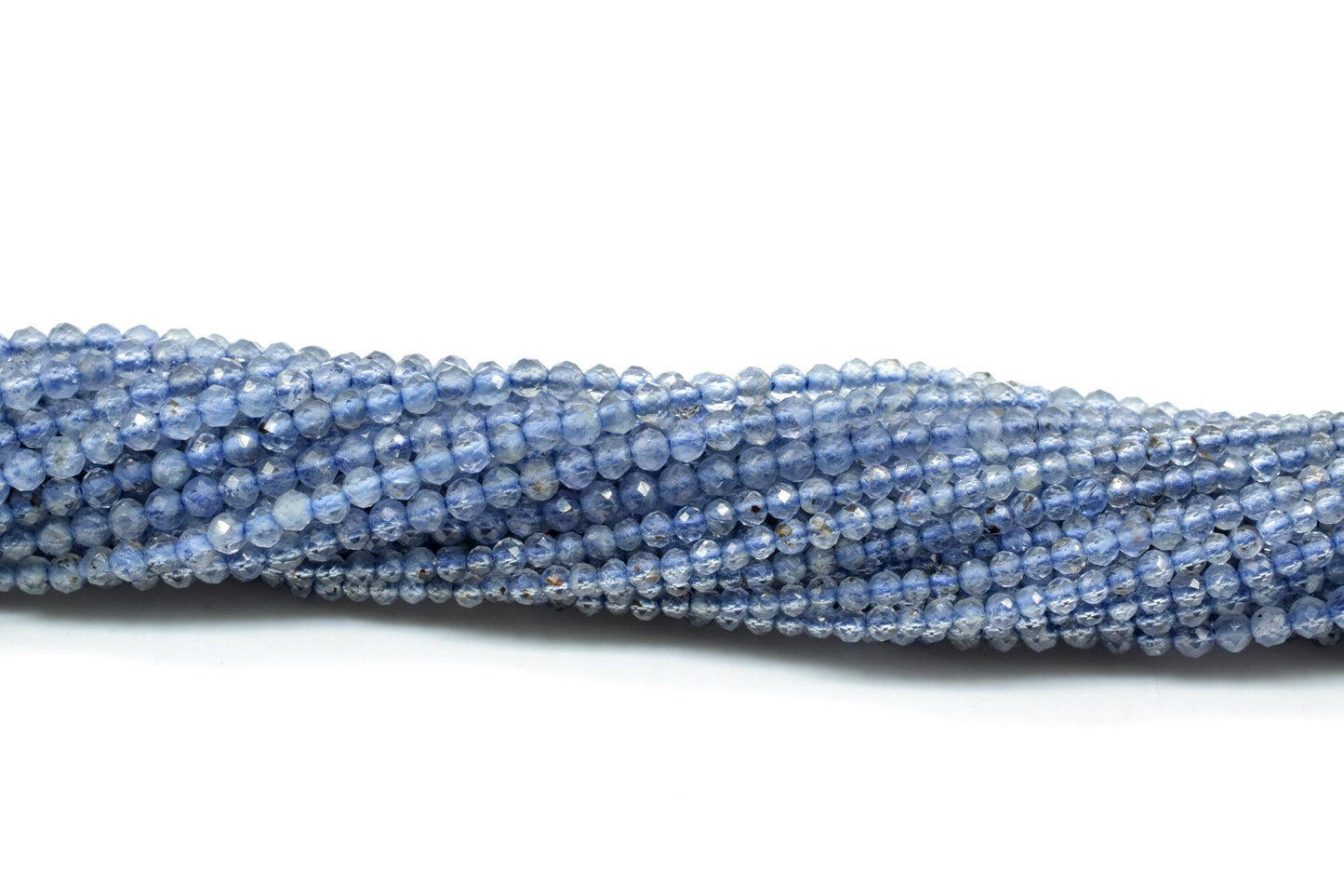 Natural Iolite Beads,Rondelle Shape Beads,micro Faceted beads,Jewelry making Supply,Bracelet Necklace Material, 2mm to 2.5mm beads strand