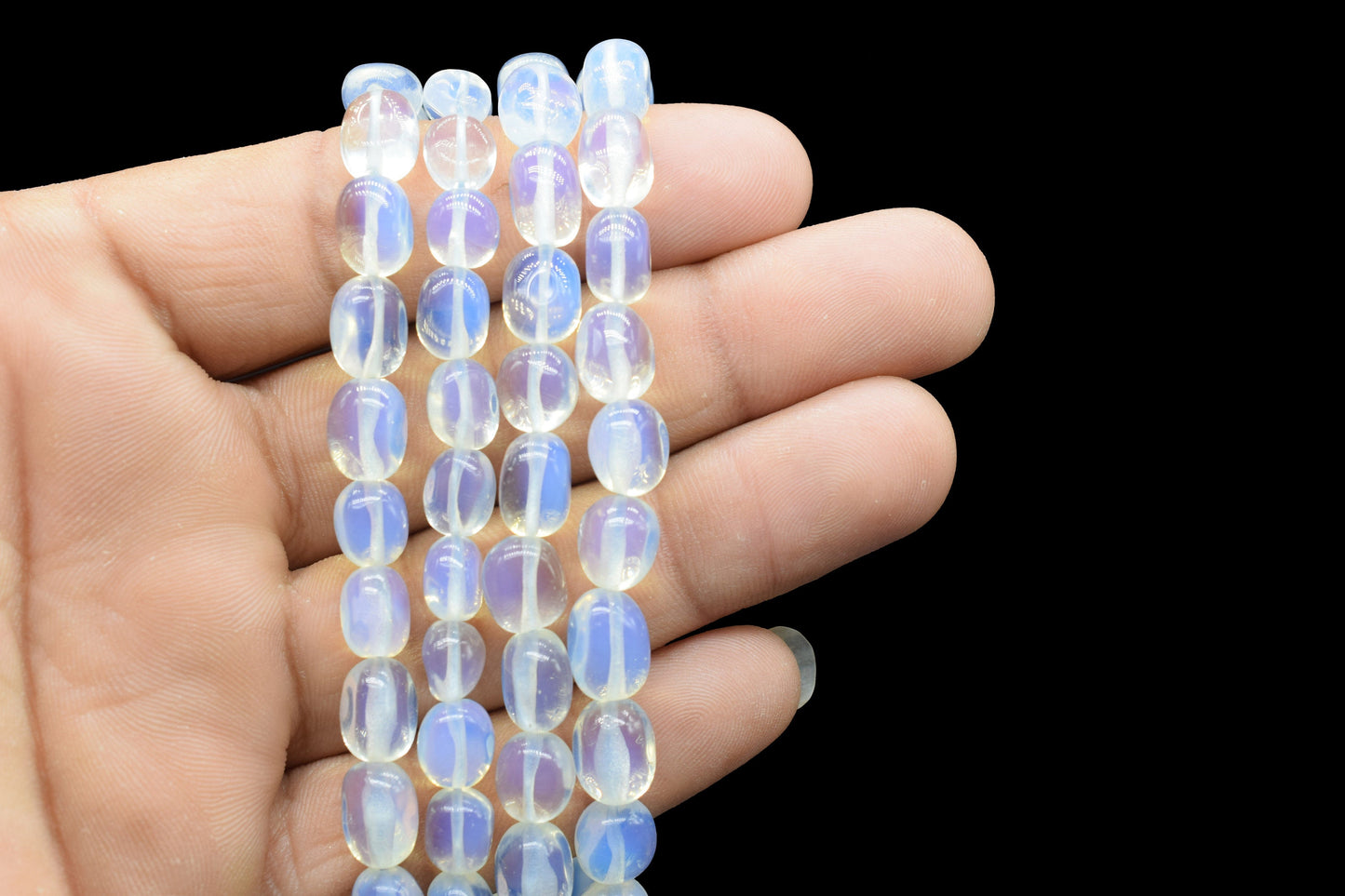 Opalite Smooth Oval Beads,Opalite Quartz Smooth Beads,Loose Beads for Jewelry Making,Opalite Plain Oval Beads,Opalite Smooth Nuggets Beads