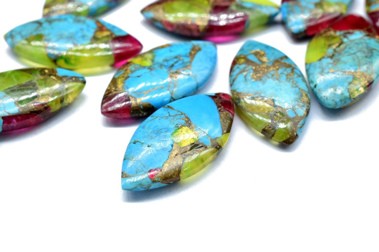 15x30mm Marquise Shape Copper Turquoise Beads,Copper Turquoise Briolettes,Rare Copper Turquoise Briolettes,Fancy Turquoise briolettes beads