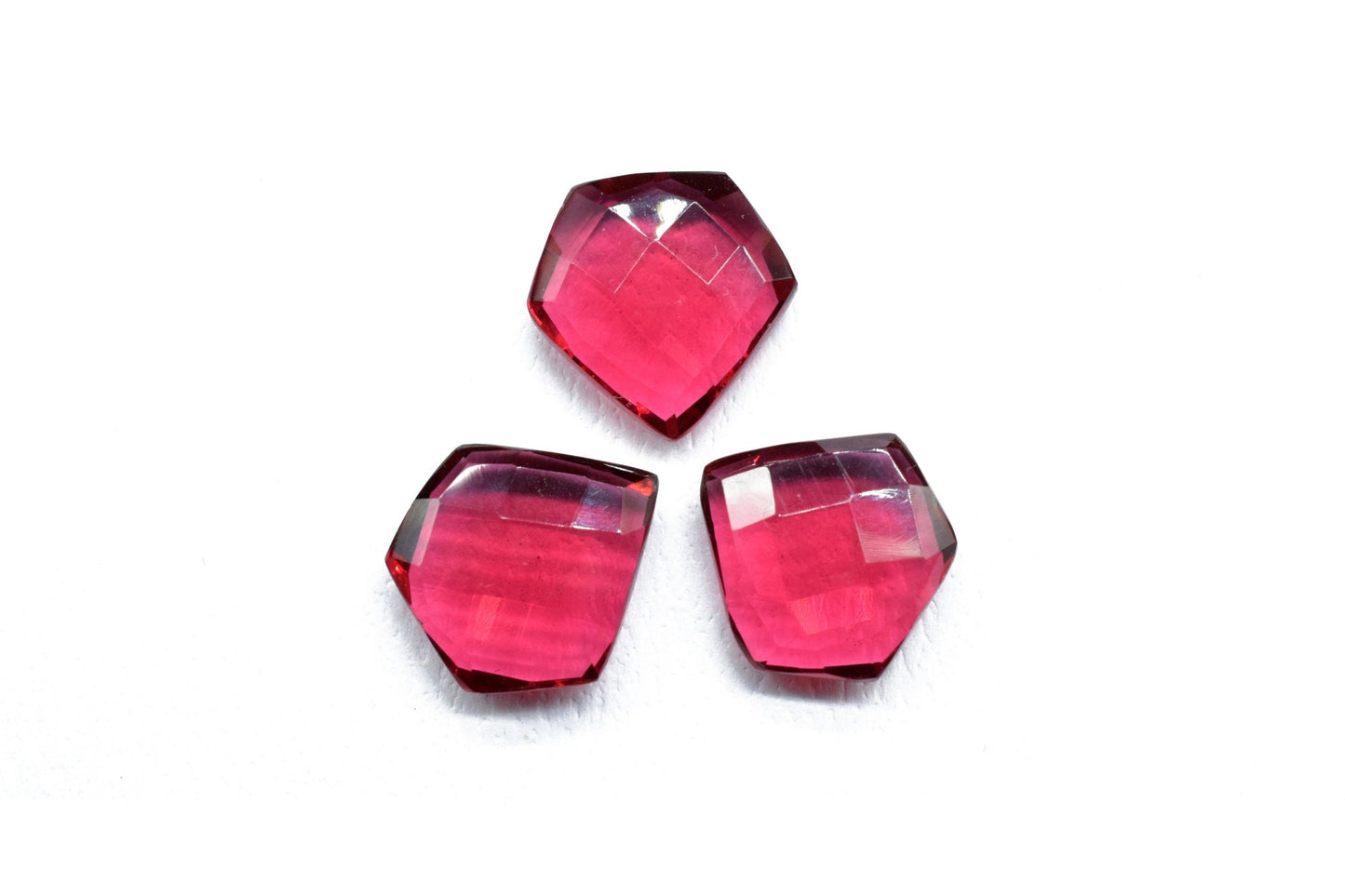 Pink Tourmaline Quartz Beads,Tourmaline Fancy Shape Beads,Rubellite Tourmaline Beads,15mm Fancy Beads,Pink Faceted Beads,Fancy Briolettes