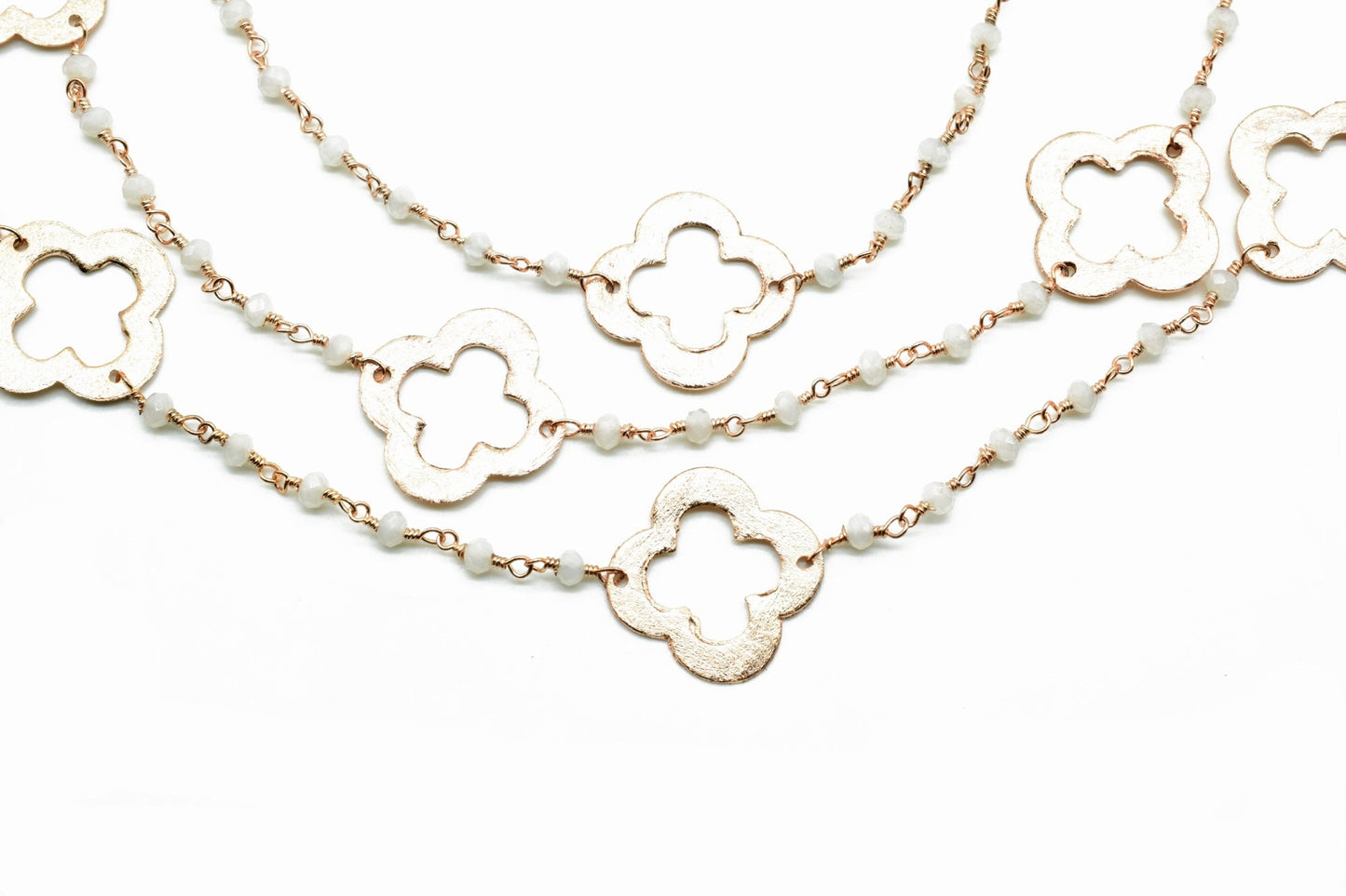 Aqua Chalcedony 3mm Beaded Chain,Aqua Chalcedony charms Rosary ,Gold Plating Wire Wrap Chain,Aqua Chalcedony Brass chain,jewelry making gift