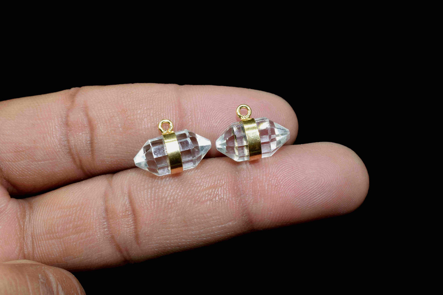 Tiny Gemstone Point Pencil Pendant,Pencil Connector,Pendants For Earring and Necklace,Crystal Quartz Point Pendant,healing crystal pendant