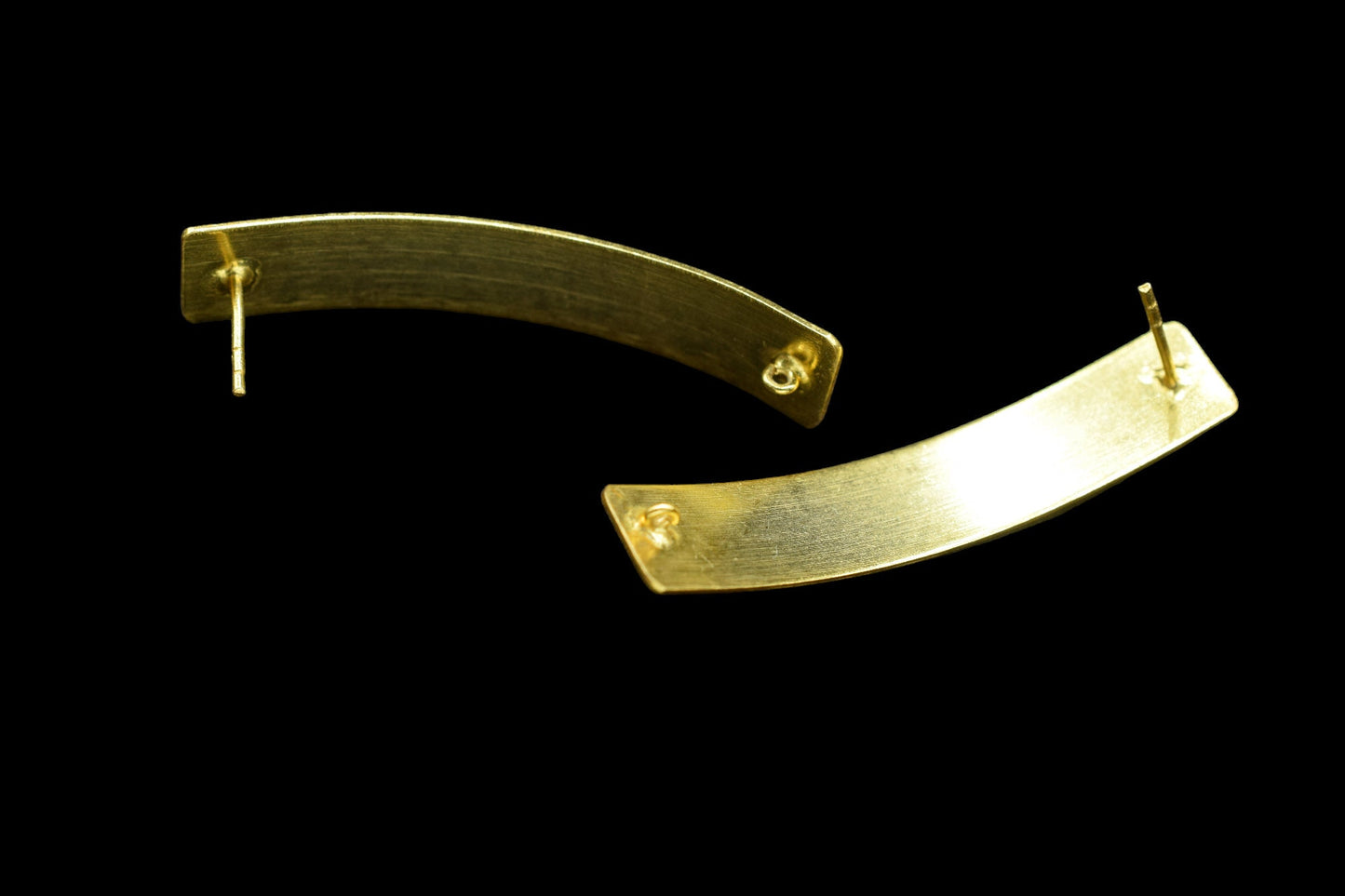 Gold plated brass earring post,Rectangle shape earring connector,Brass earring charms,Brass Earring findings jewelry,Brass Jewellery,B'Gift