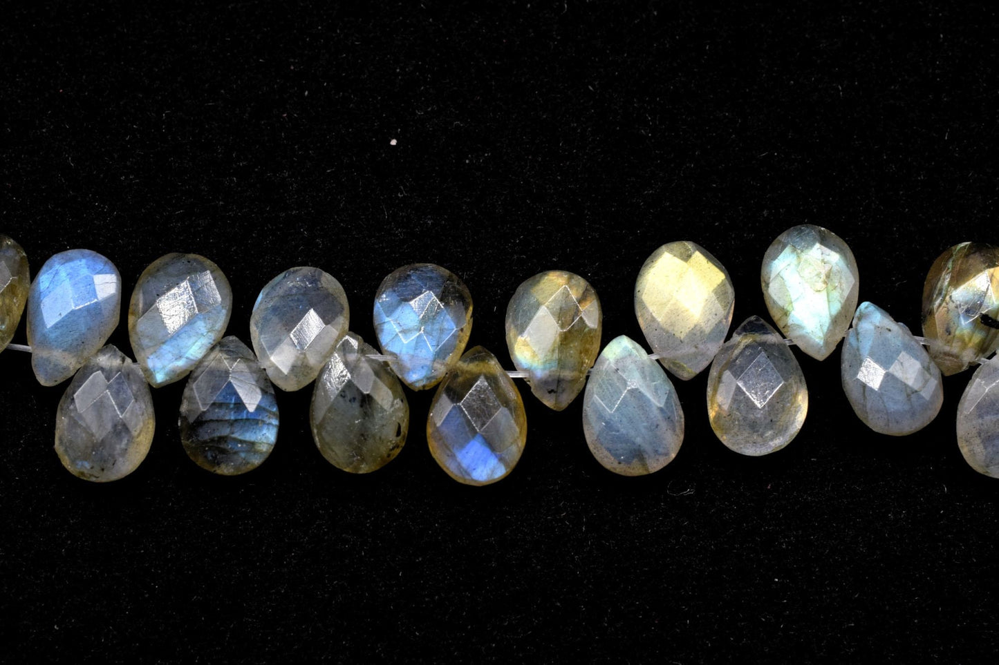 Labradorite Faceted Pear Shape Beads Labradorite Briolette Labradorite Pear bead,Labradorite T Drill briolettes,Labradorite 9x13 brioletts