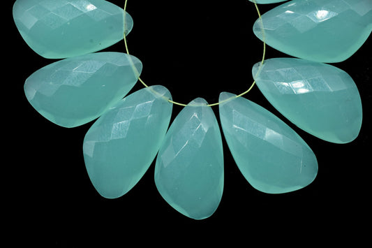 Aqua Chalcedony Irregular shape 14x26mm Briolettes,Aqua Chalcedony Briolette,Fancy shape Briolette,jewelry supplies,Chalcedony briolettes