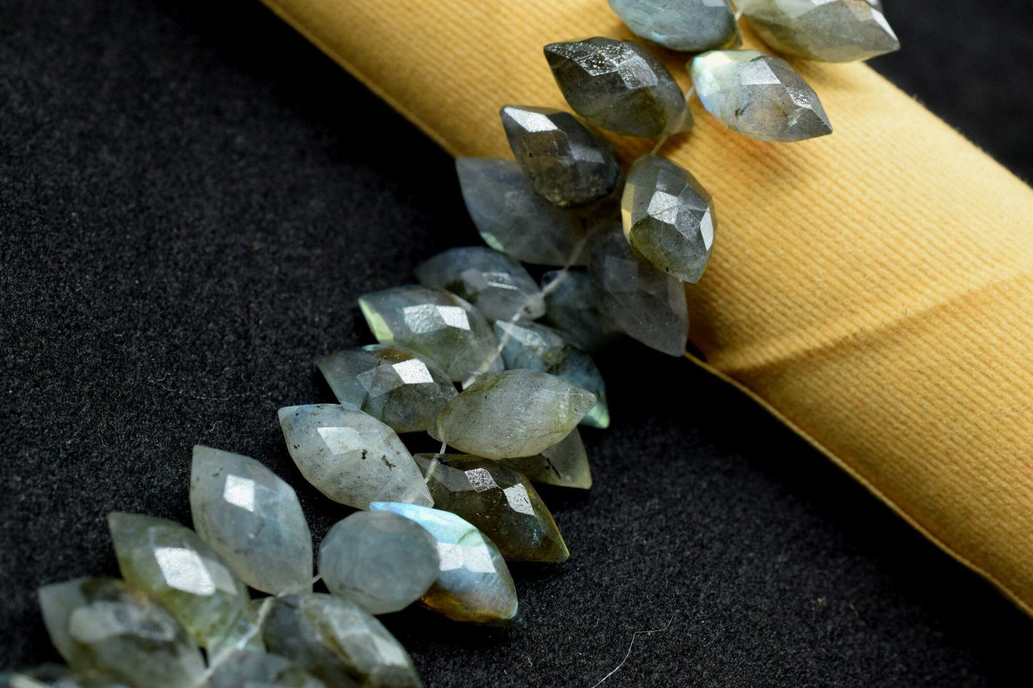 Labradorite faceted Dew Drops beads,7x14 mm Dew Drops briolettes,Spiky tear drops,jewelry making beads,Grey Gemstone briolettes,fancy Drops