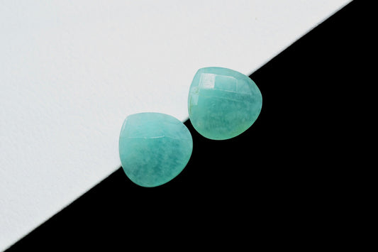 Amazonite Faceted Heart Shape Beads,14mm Amazonite Heart Shape Briolettes,AAA Quality Amazonite Beads,Amazonite Heart Briolettes,Mint Stone