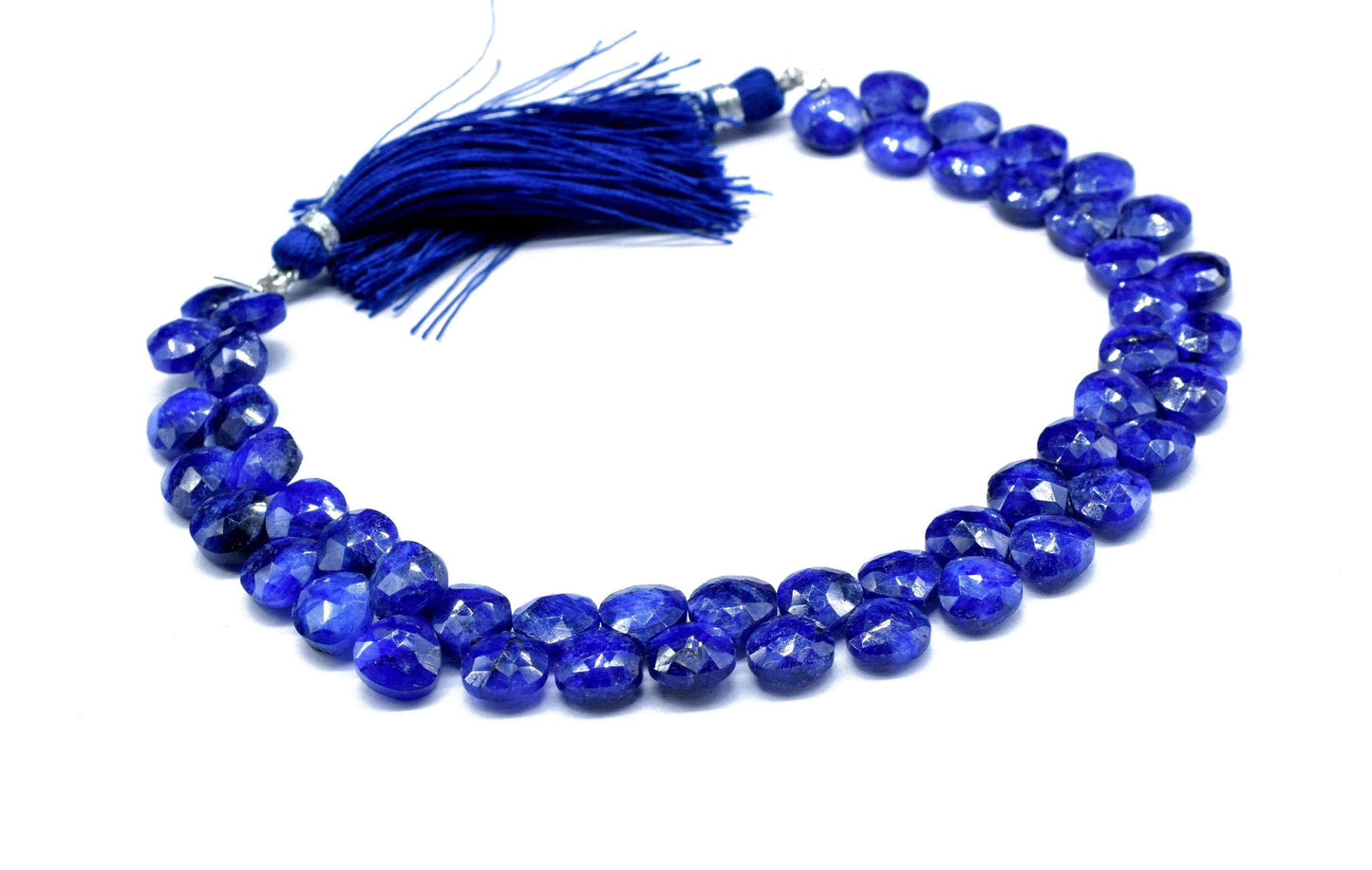 Blue Sapphire AAA Quality Faceted 10mm Heart Shape Briolettes,Blue Sapphire Faceted Heart Shape Beads Briolette,Jewelry Making Supplies,Gift