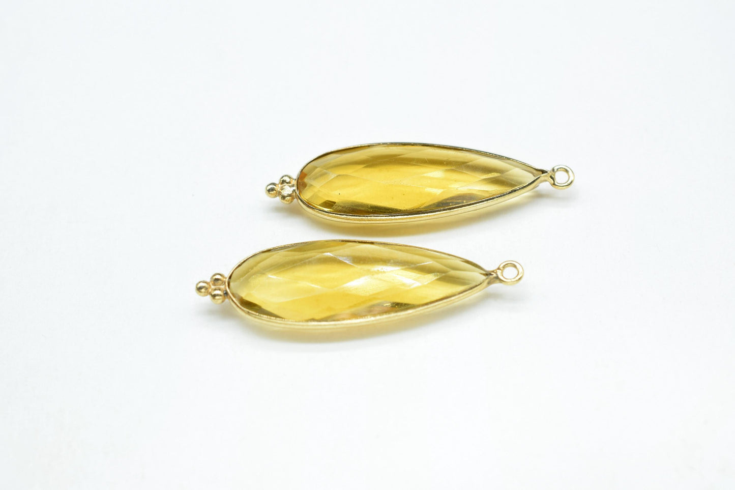 Citrine Quartz 10x30mm Bezel charms,Citrine Pendants,Jewelry making Connectors,Yellow Gemstone Bezel Connectors,Designer Bezel charms,Gifts
