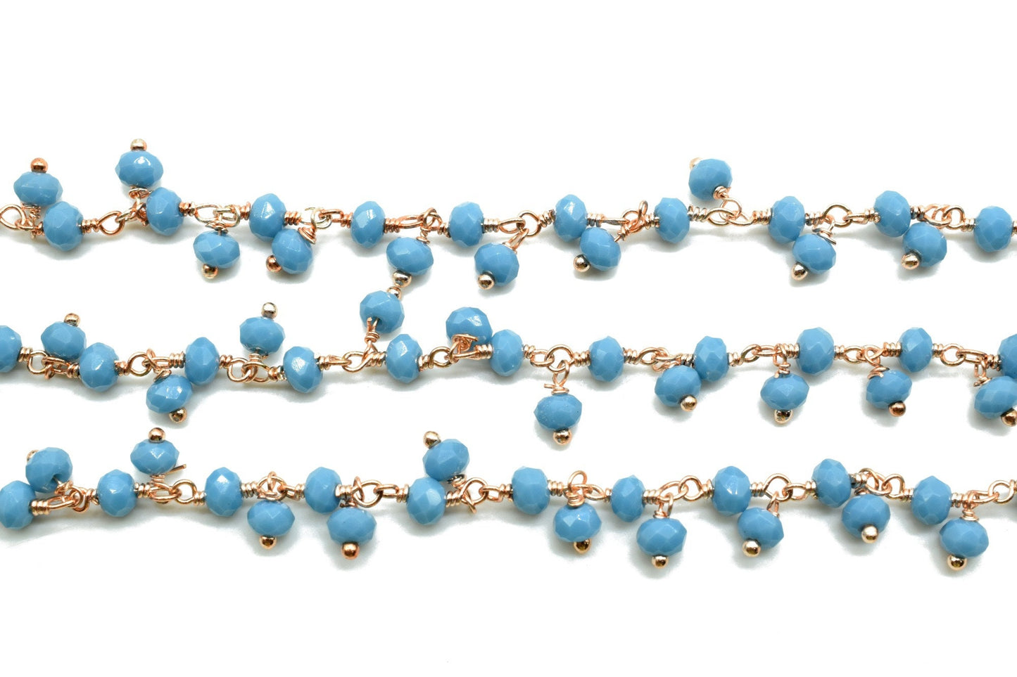 Turquoise Cluster wire wrapped rosary chain,Faceted Beaded Dangling Cluster Chain Sold Per Foot High Quality, bracelet, Boho Chic bracelet