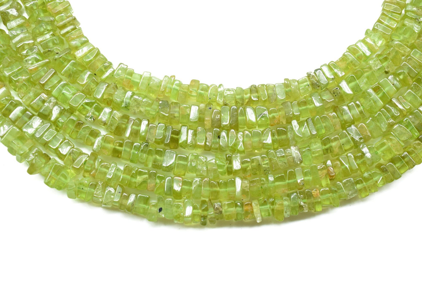 AAA Quality Natural Peridot Heishi Beads Size 4-5 MM 16 inch strand Approx,Natural Peridot Beads |Smooth Peridot Heishi Beads,Peridot Heishi