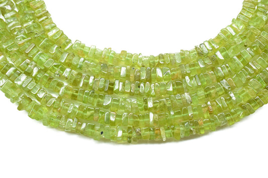 AAA Quality Natural Peridot Heishi Beads Size 4-5 MM 16 inch strand Approx,Natural Peridot Beads |Smooth Peridot Heishi Beads,Peridot Heishi