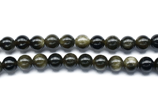 Natural Obsidian Beads, Smooth round beads, 6-7mm Round beads, Black color Beads, Obsidian Jewellery beads, Craft beads, Birthstone beads