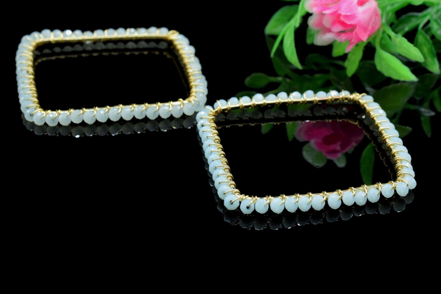 Opalite Beaded Earring,Dangle Earring Components,Handmade Earring,Gemstone Components,Findings Opalite Components,Pendant Jewelry Connectors