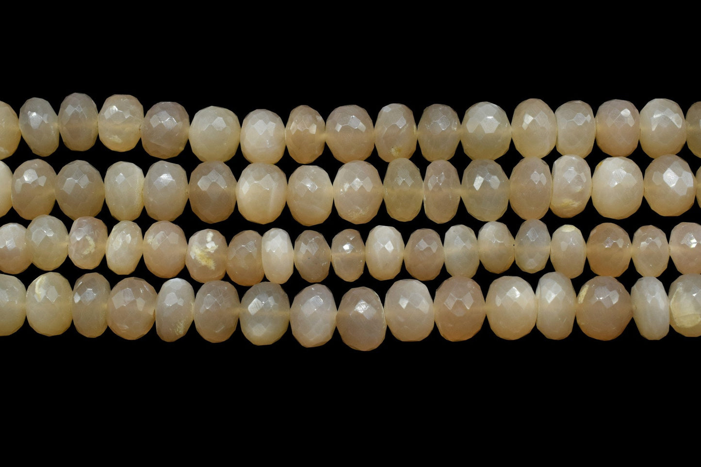 Natural Sunshine Moonstone Faceted Rondelle Beads,Sunshine Moonstone Faceted Beads Size 7.5mm To 8mm,Wholesale Moonstone Loose Beads On Sale