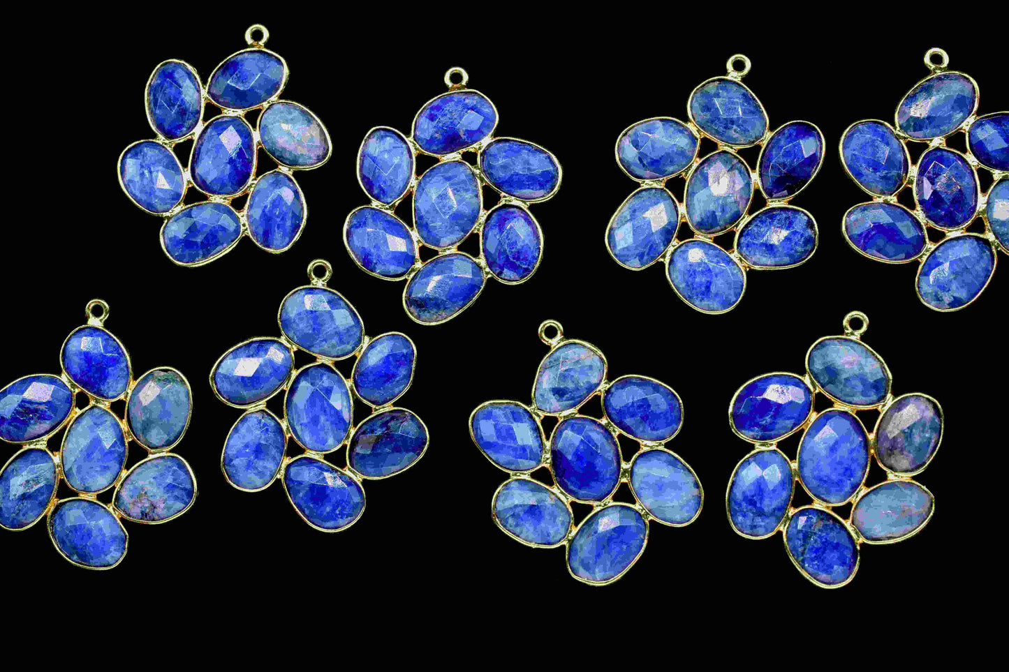 Natural Blue Sapphire Pendant,Blue Sapphire Component,Blue Gemstone Earrings,Blue Sapphire Jewelry,Handmade Jewelry,Wedding Gift,Mom's Gift