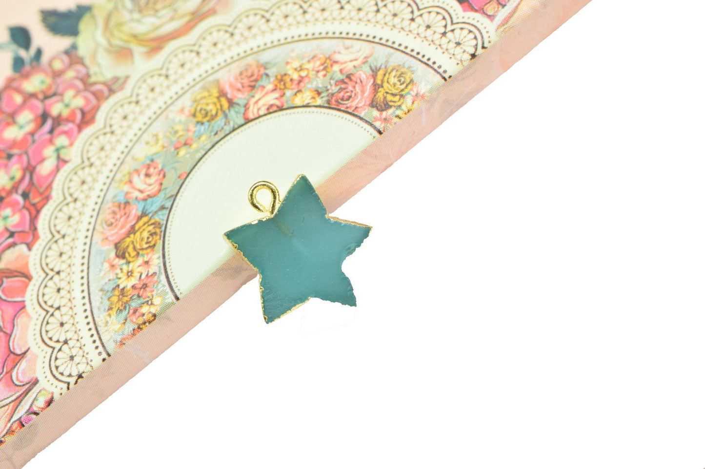 Aquamarine Star Connector,Single Bail Connector,Handmade link connector,Star Pendant Jewelry Supply,Star Shape Gemstone Necklace Pendant