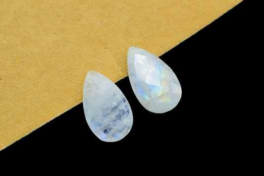Rainbow Moonstone 12x20mm Pear shape Briolettes,Moonstone Teardrop Beads,Calibrated Faceted Beads,Moonstone Briolette,Moonstone jewelryBeads