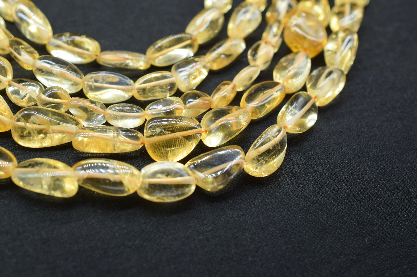 Natural Gemstone Nuggets Beads/Smooth Beads/Jewelry Making Craft/Citrine Nuggets Beads/Handmade Jewelry/Jewelry Component/B'day Gift