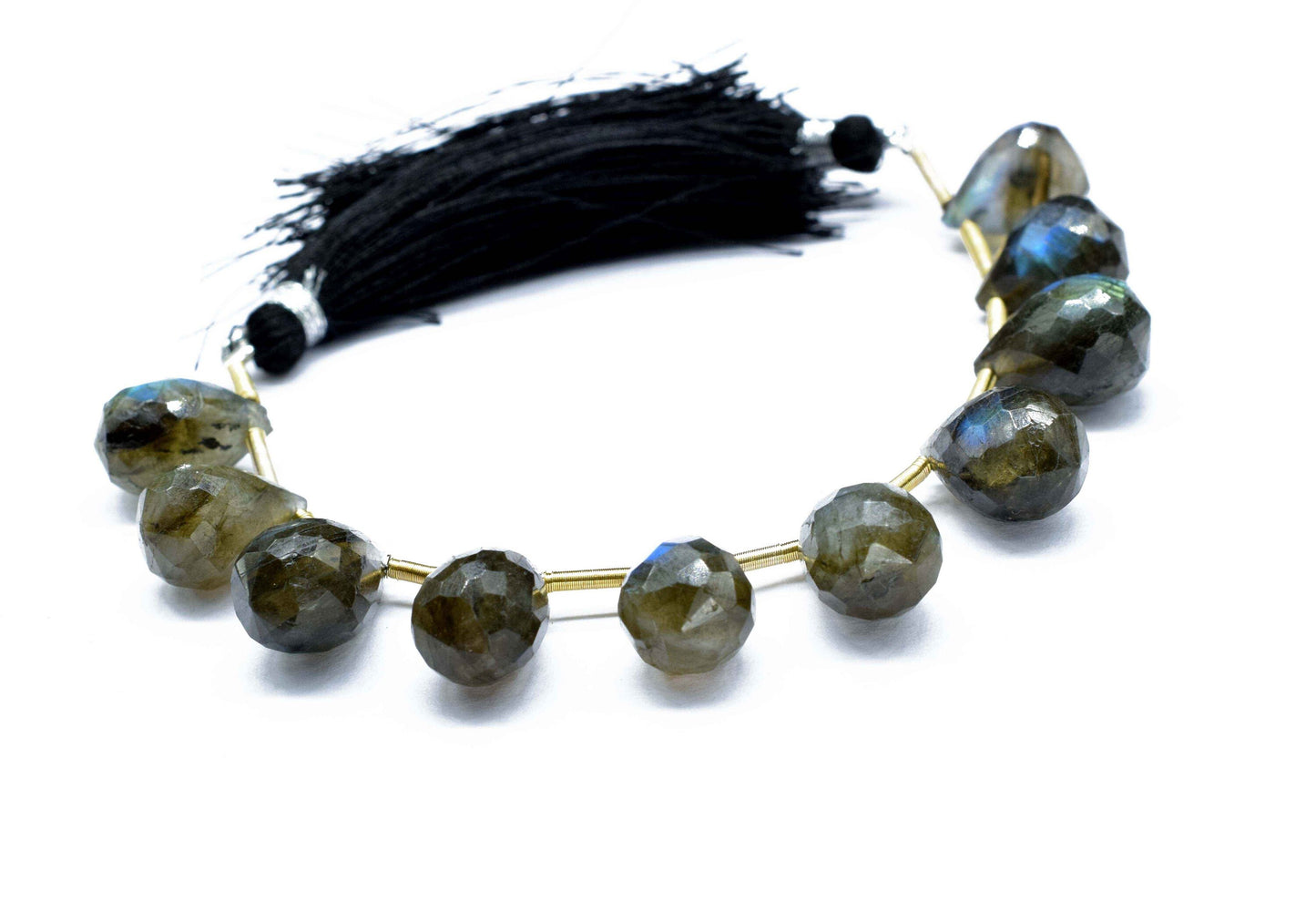 Natural Labradorite 10x14mm Faceted Drop Briolettes,Gemstone Teardrop Beads,Labradorite Drop jewelry,Labradorite Strand Jewelry Making,Gift