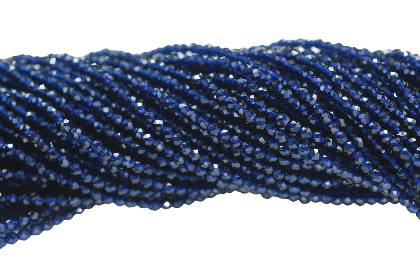 Blue Sapphire Facedted Beads/Beads Strand/Jewerly Making Beads/2mm Blue Sapphire Beads/Loose Gemstone Beads/Rondelle Beads/Gift