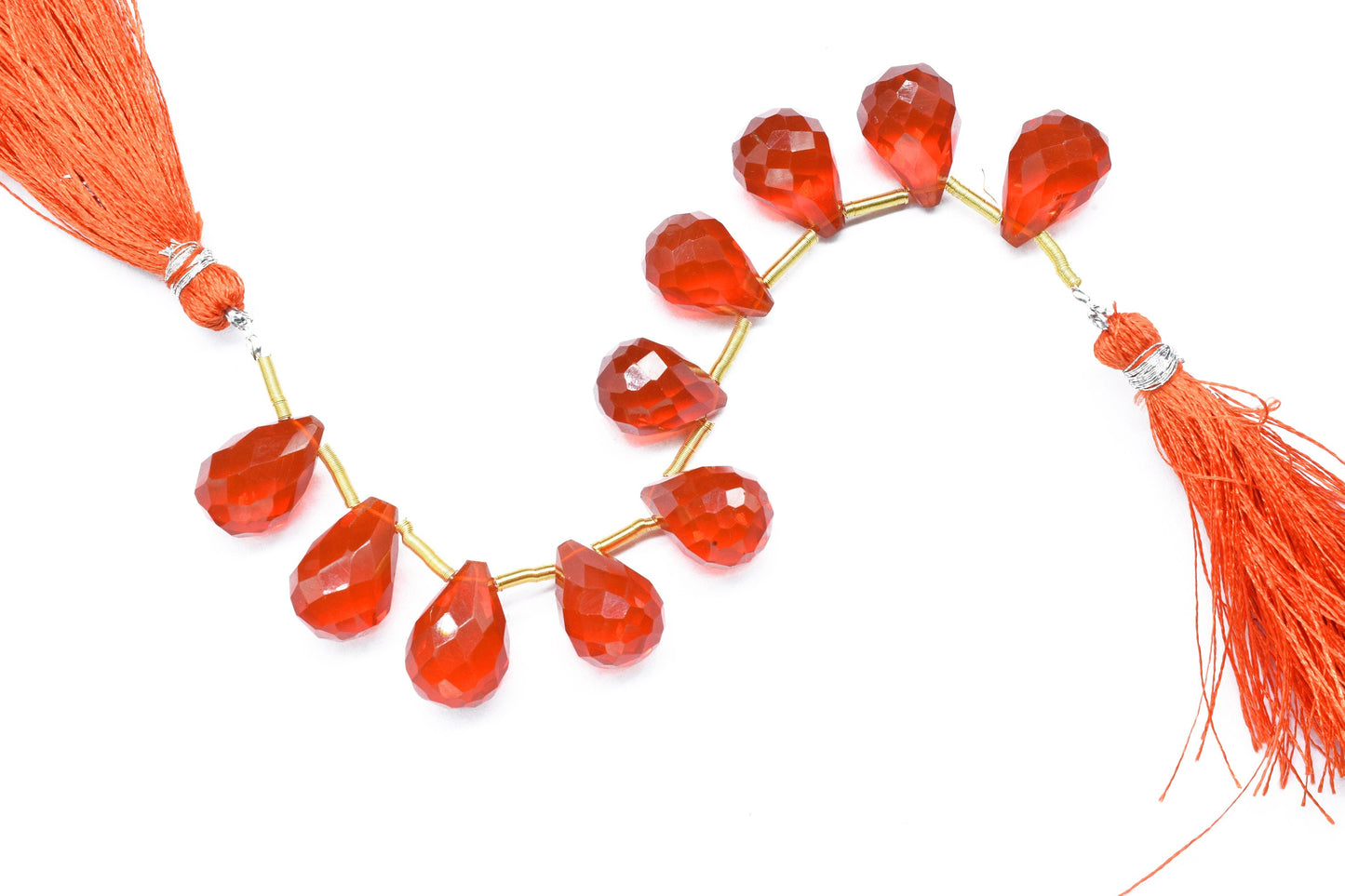 Carnelian Teardrop Shape Briolette, 10x14mm Drop Beads , Carnelian Faceted Drop Shape Briolette , AAA Quality Briolette , Gemstone Beads
