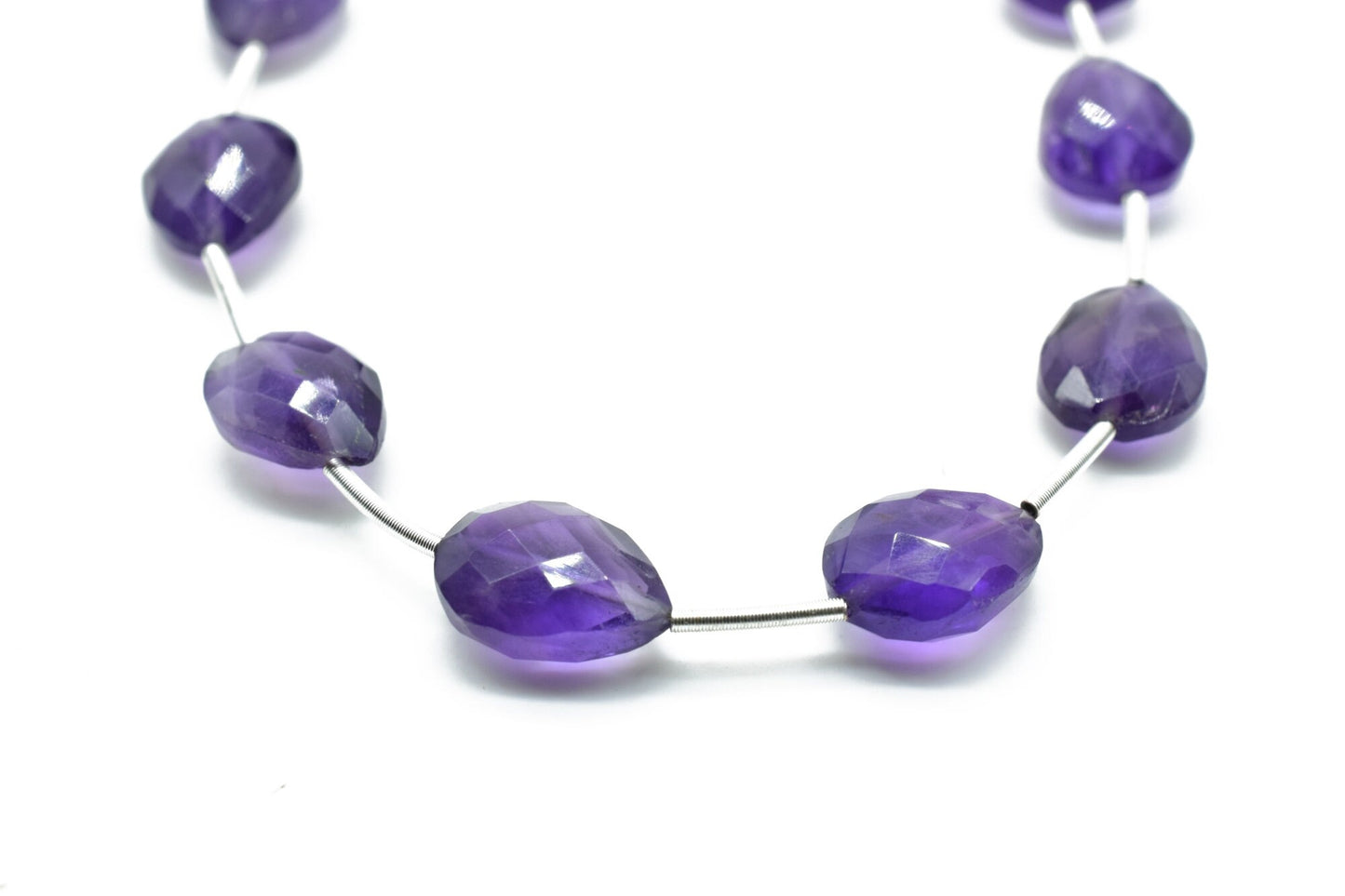 Amethyst Teardrop Shape 9x13mm briolette,Vertical Top Drilled briolettes,Faceted Drop Briolettes,Good quality Pear Facet Briolettes,Amethyst