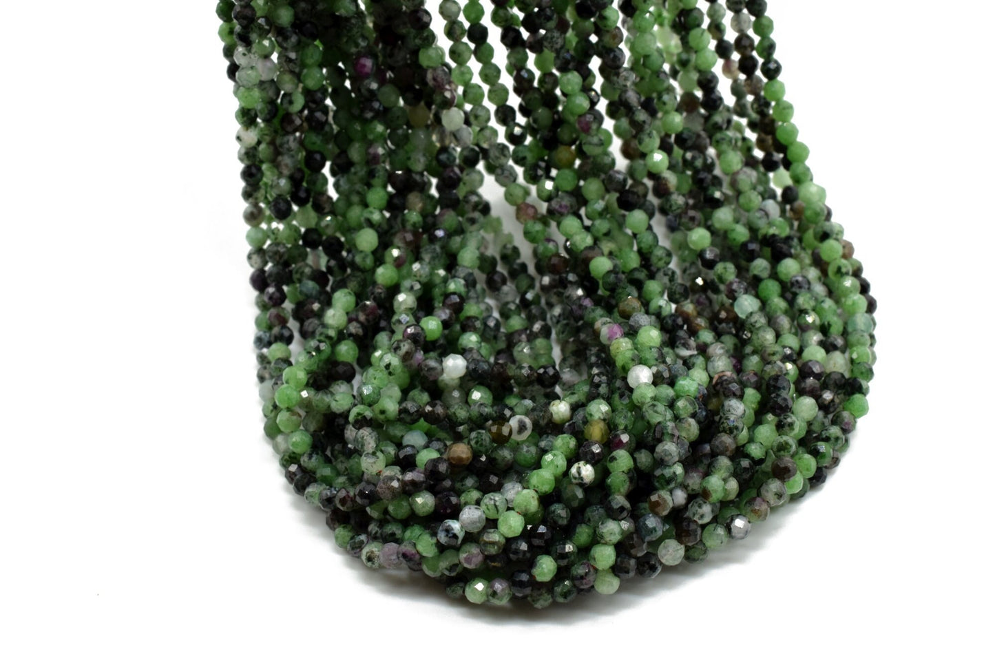 Natural Ruby Zoisite Beads,Multi Color Faceted beads,3mm faceted beads,precious stone beads,natural gemstone tiny spacer beads,rondlle beads