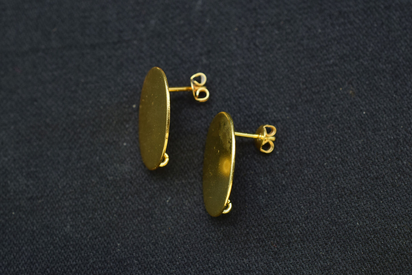 Gold plated Brass Earring post Studs,Oval shape Earring connector,Charms For Earring Making,Earring findings jewelry,Jewelry Supplies,Gifts