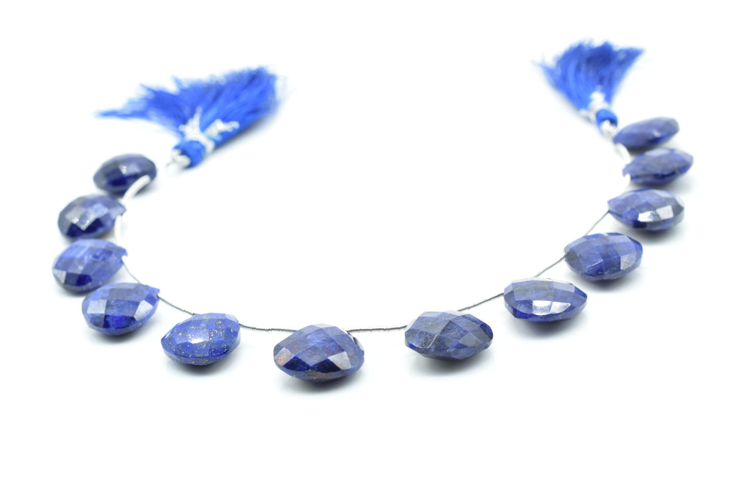 Blue Sapphire 14mm Heart Shape Briolettes,Side drilled Briolette,Jewelry making supplies,craft supplies,Blue Sapphire Briolette,Gemstone