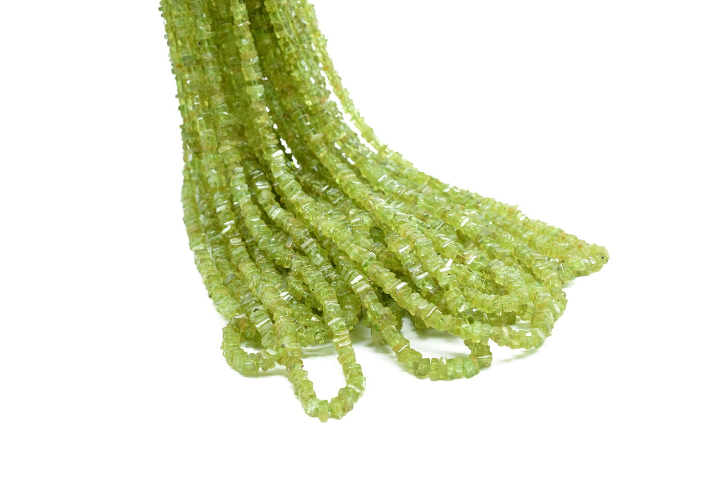 AAA Quality Natural Peridot Heishi Beads Size 4-5 MM 16 inch strand Approx,Natural Peridot Beads |Smooth Peridot Heishi Beads,Peridot Heishi