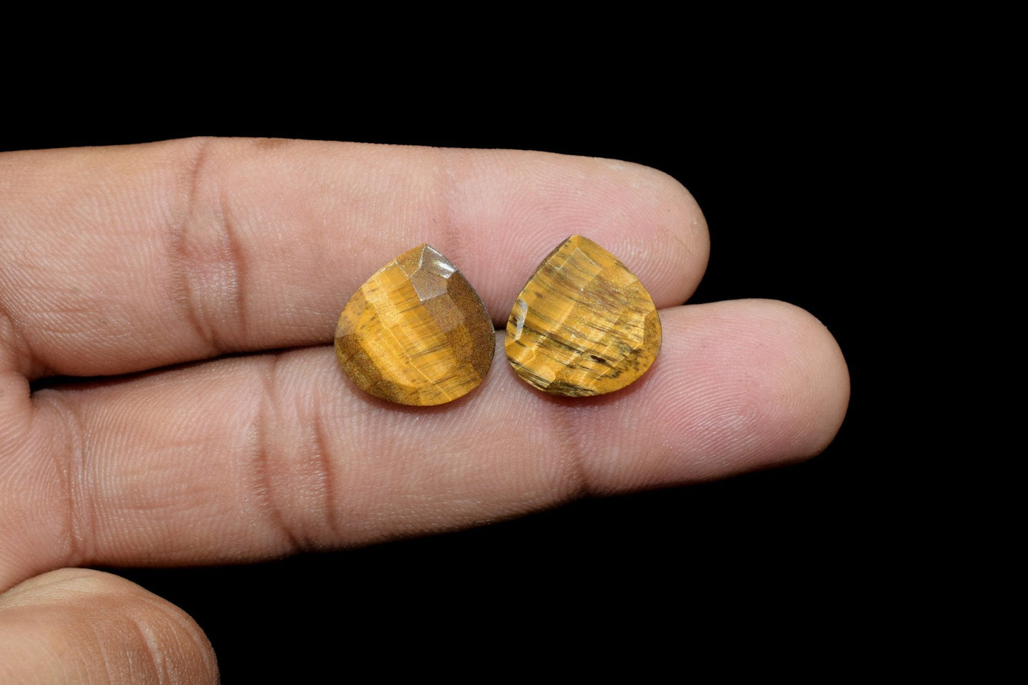 Tiger Eye Heart 14mm Shape Briolette, Natural Tiger Eye faceted Heart Shape Beads,Tiger Eye Beads Strand,Gemstone Beads,loose gemstone beads