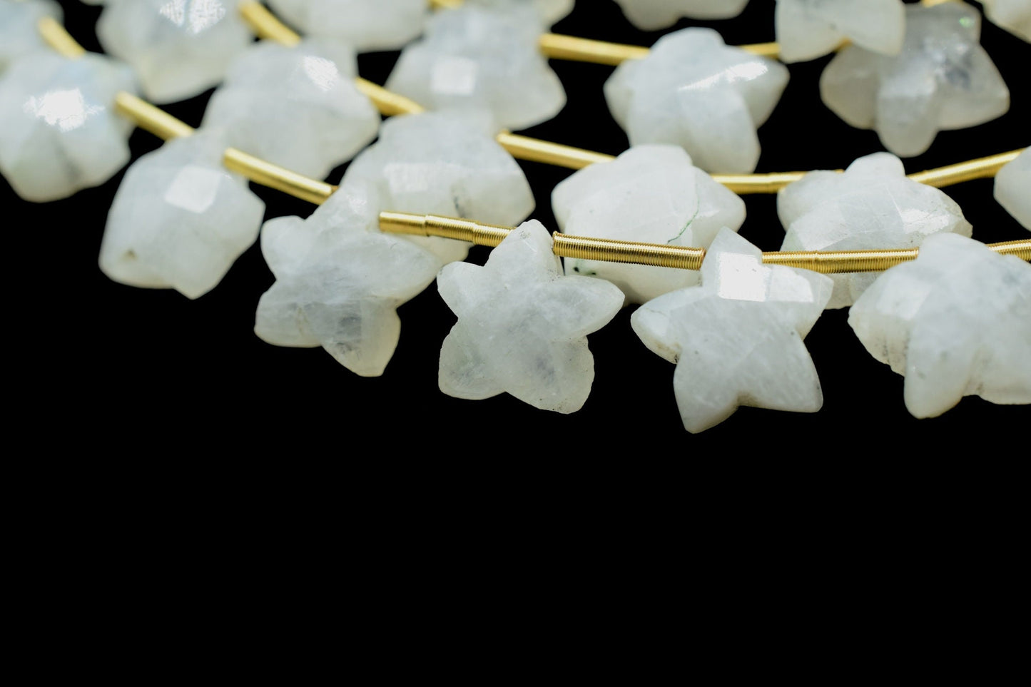 Moonstone Star Shape Briolette,Rainbow Moonstone Faceted Briolette,Sold By Strand,Beautiful Blue Flashy Briolette,Amazing Garland Star Shape