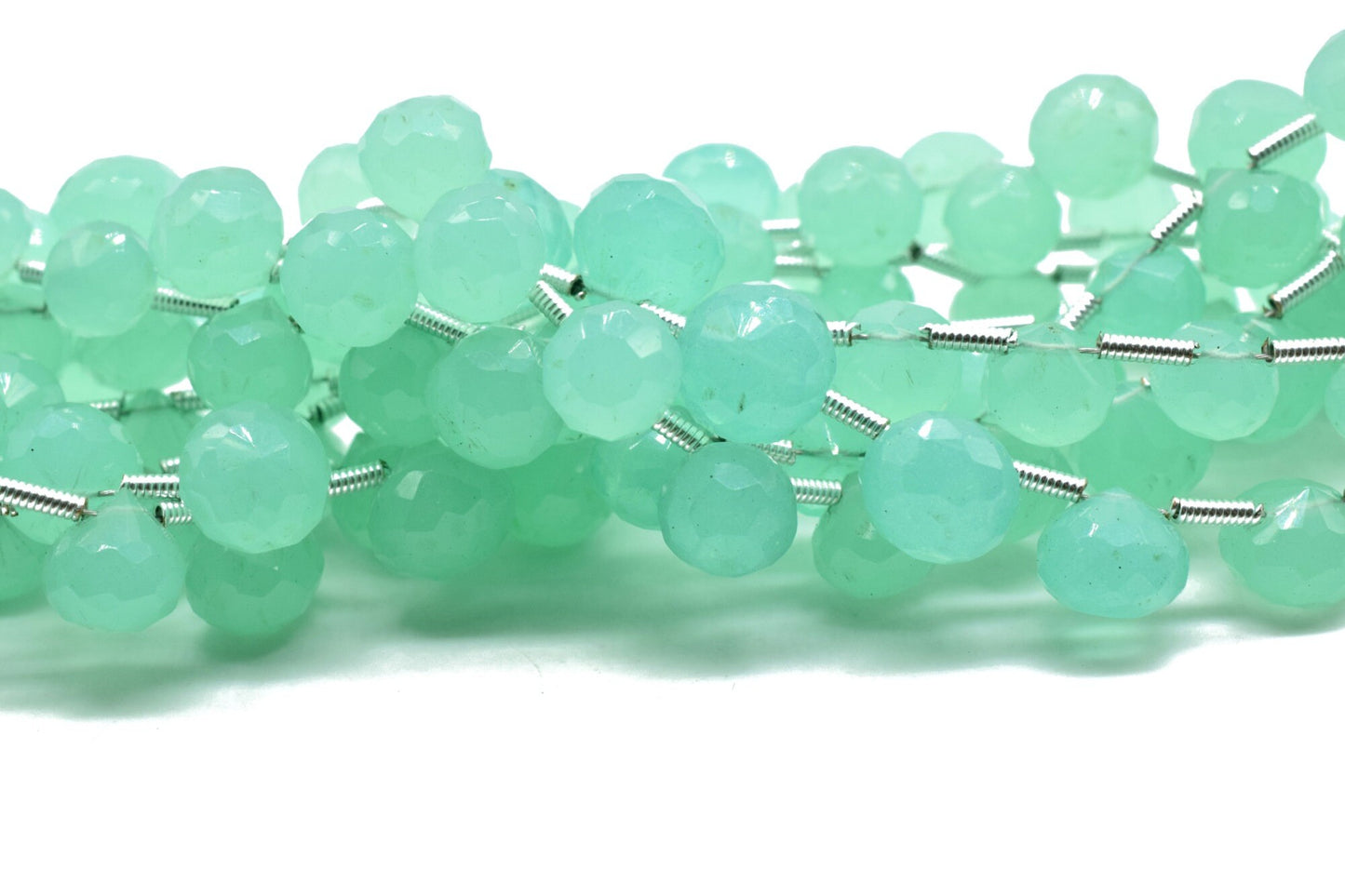 Aqua chalcedony Onion Shape beads,Onion Shape Briolette,7 to 8mm Onion aqua chalcedony beads,AAA Quality Briolette,aqua chalcedony Briolette