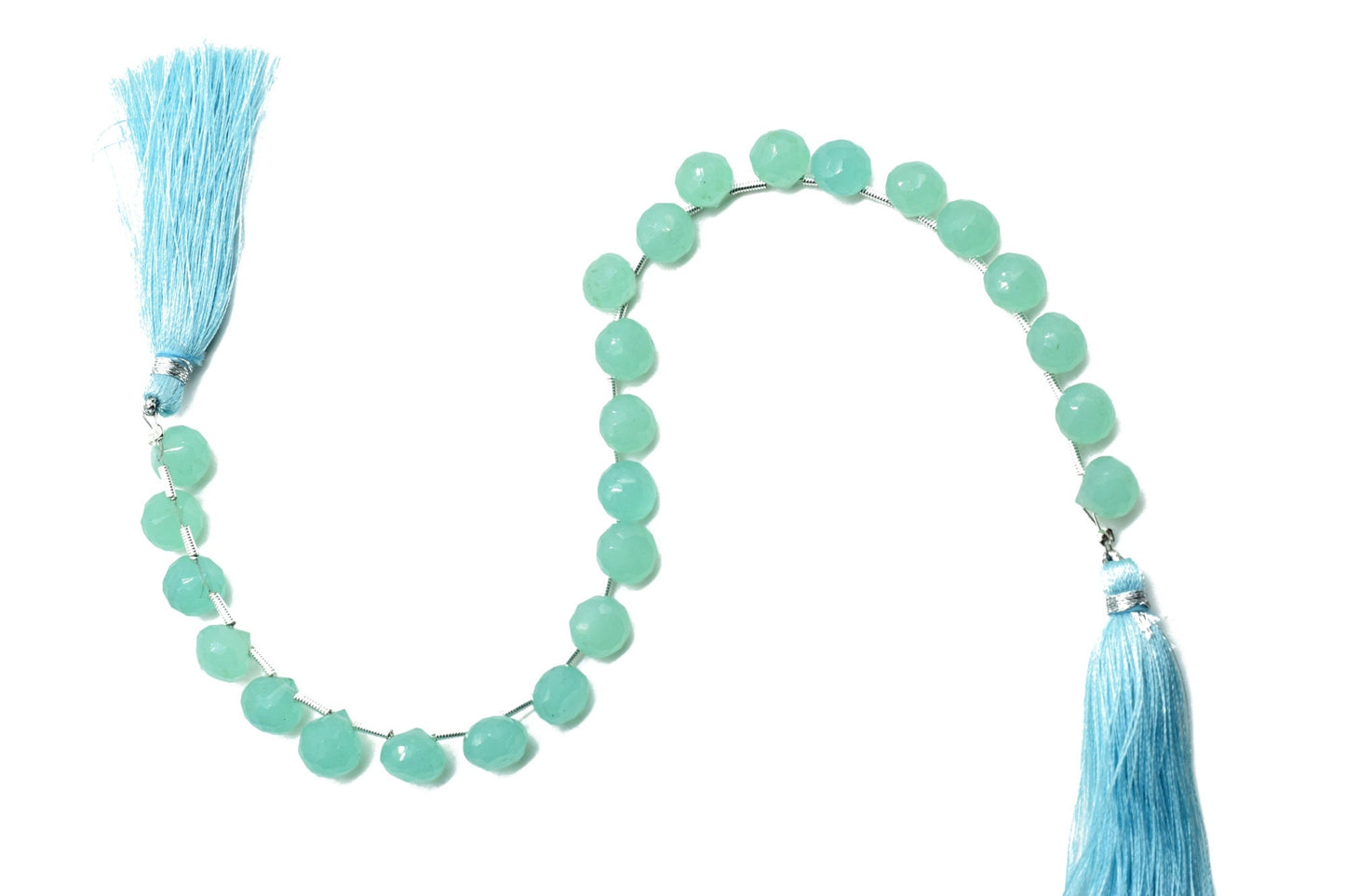 Aqua chalcedony Onion Shape beads,Onion Shape Briolette,7 to 8mm Onion aqua chalcedony beads,AAA Quality Briolette,aqua chalcedony Briolette