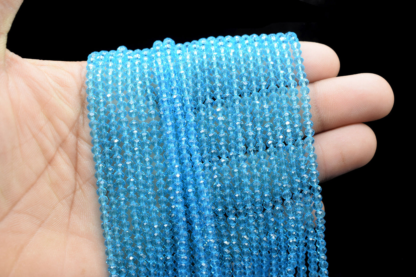 Sky Topaz 3.50mm Faceted Beads,Sky Topaz Jewelry Making beads,Gemstone Wholesale Beads supplier,Sky Topaz Quartz Beads,Topaz Beads Jewelry