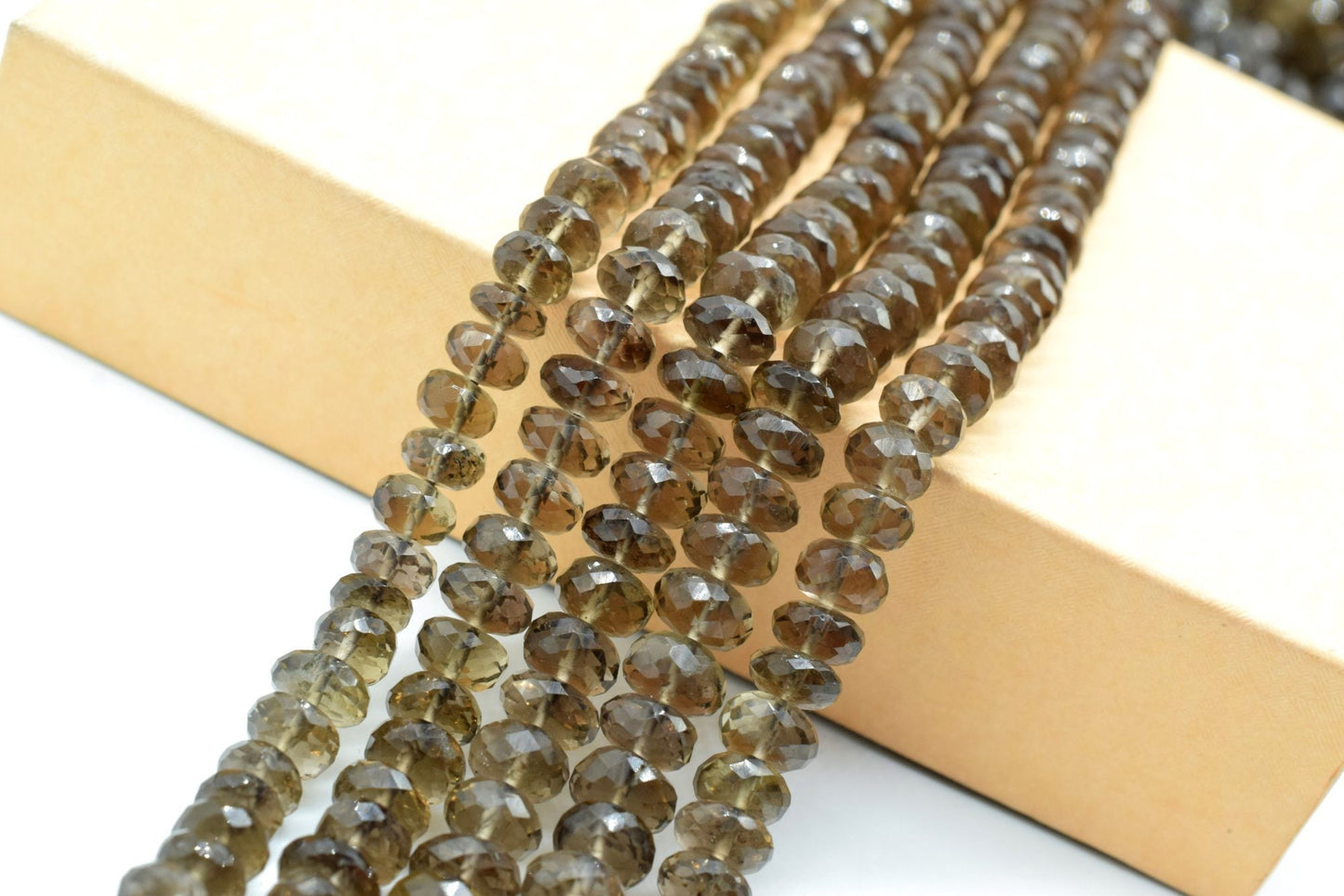 1 Strand Bear Quartz Beads,Rondelle Shape Faceted Beads,6 Inches 7mm To 8.5mm Approx Size Gemstone Beads, Bear Quartz faceted rondelle beads