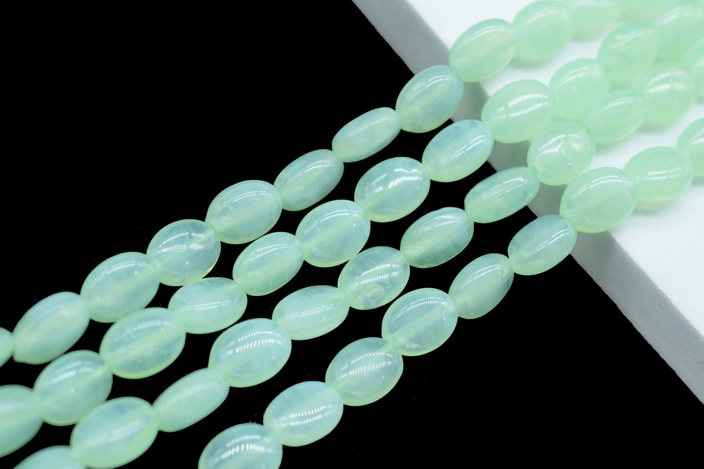 Prehnite Smooth Oval Beads,Prehnite Quartz Smooth Beads,Loose Beads for Jewelry Making,Prehnite Plain Oval Beads,Prehnite Smooth Nuggets