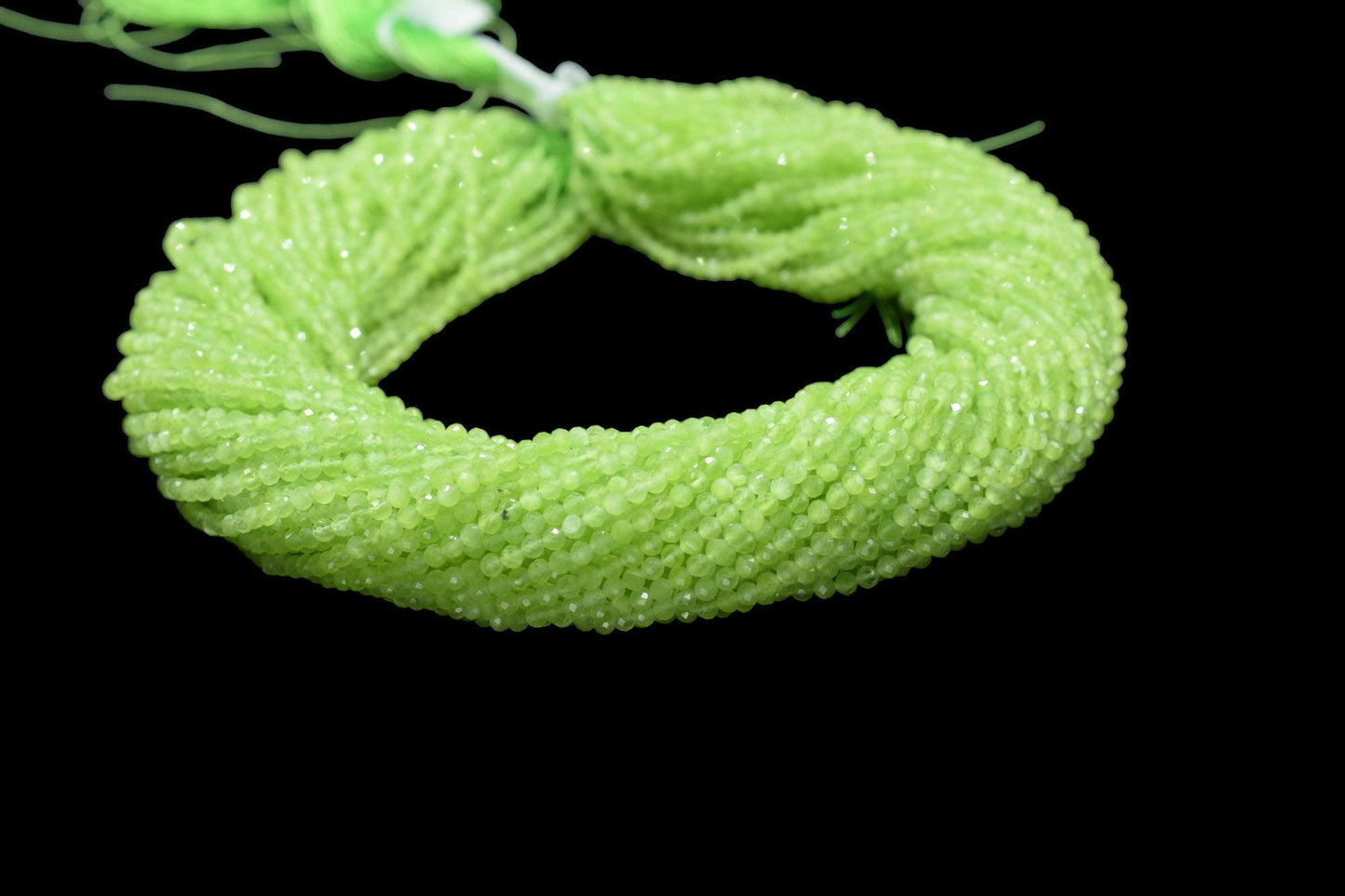 Peridot AAA Faceted beads/Green Stone Beads/Rondelle Beads/Jewerly Making Beads/Micro Cut Beads/Loose Gemstone Beads/Wholesale Beads/Gift