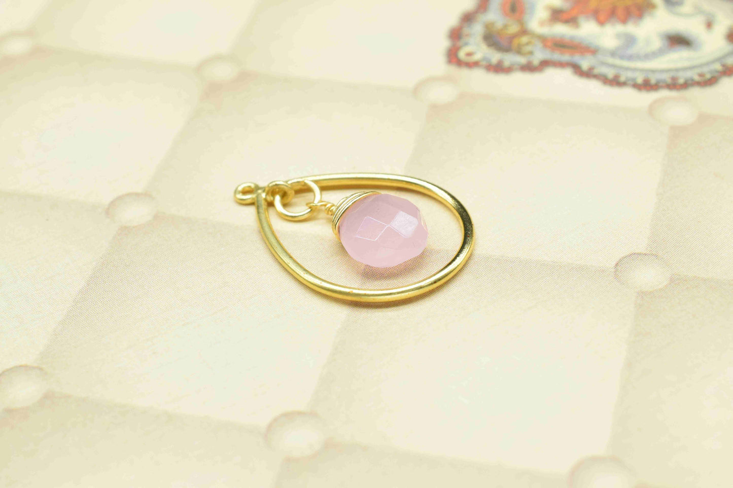 Gemstone Wire Wrapped Connectors,Handmade Components,Beads Pendant Jewelry,Finding Teardrop,Components Dangle Earrings,Station Link Supply