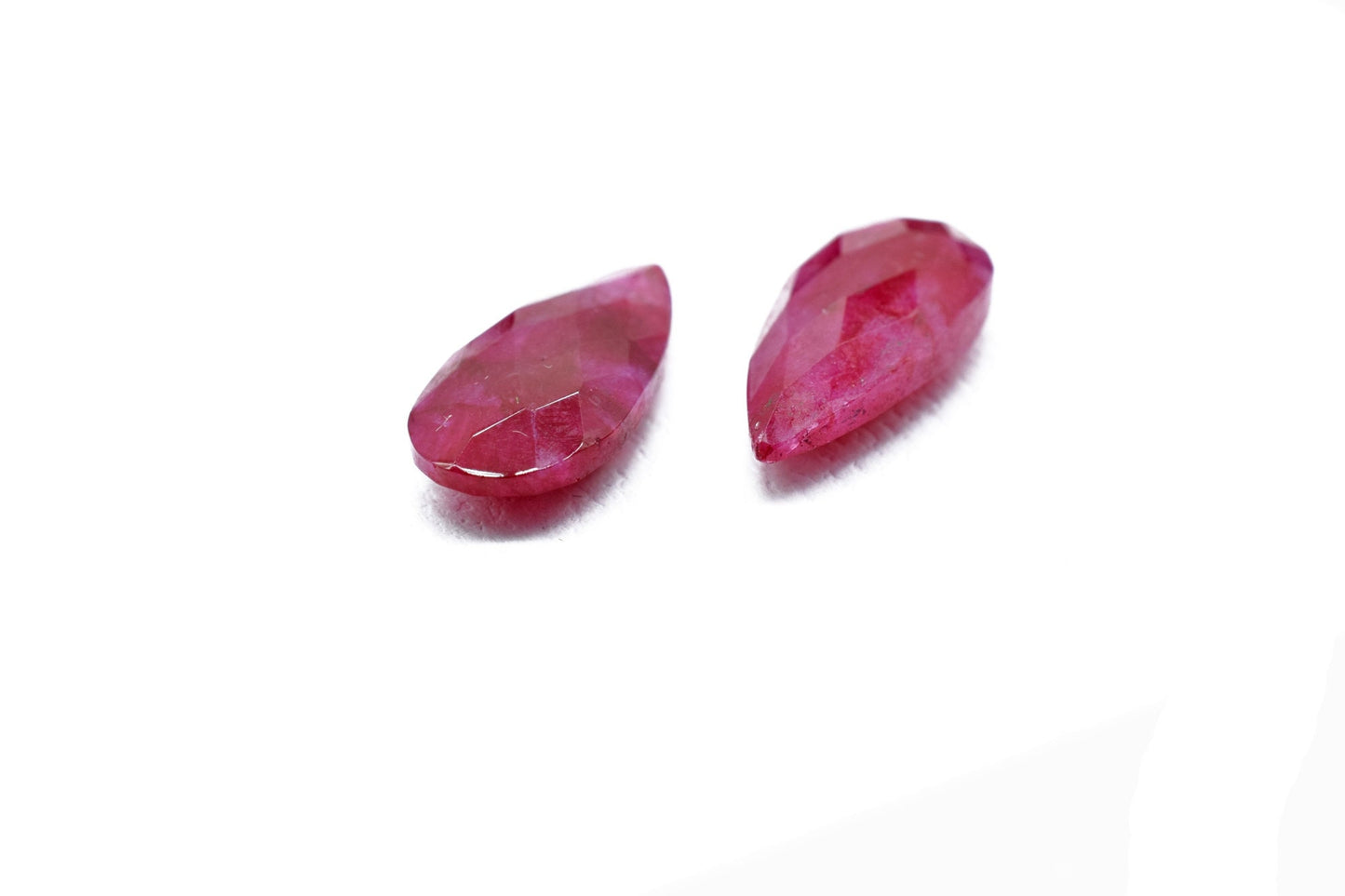 Natural Ruby Faceted Pear Shape Briolettes,8x20mm Teardrop Beads,Ruby Briolettes,AAA Quality,Ruby Jewelry Beads,Ruby Teardrop Beads