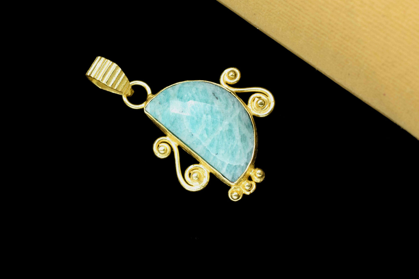 Amazonite 14x24mm Half Moon Pendant, Moon Charm Pendant,Gemstone Half Moon Pendant,Amazonite Half Moon Pendant Jewelry,Pendant Jewelry, Gift