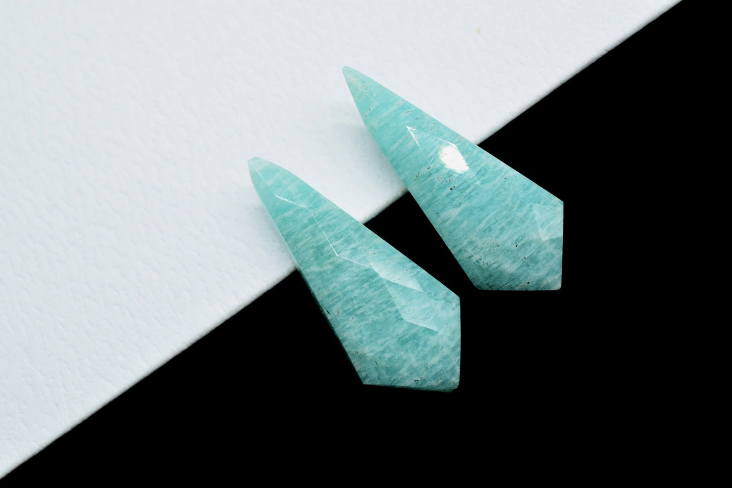 Amazonite Faceted Long Pear Shape Briolette Beads,Amazonite 12x27mm Teardrop Briolettes,Amazonite Pear,Amazonite Briolettes,Craft Supplies