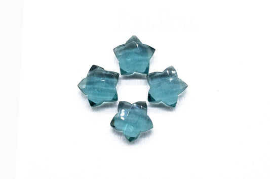 Kyanite 14mm carved star shape Briolettes,star shape Faceted Briolette,Gemstone,Hand Carved Briolette,Carving Gemstone,Carved stones