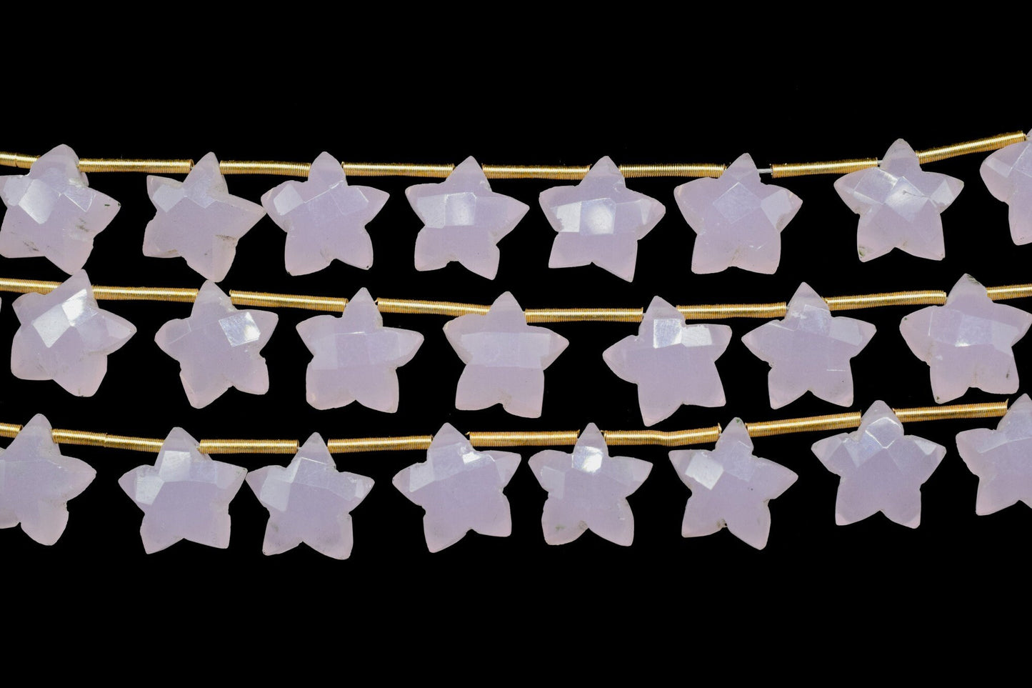 Pink Chalcedony Star Shape Briolette,Pink Chalcedony  Faceted Briolette,Sold By Strand,Beautiful Pink Briolette,Amazing Garland Star Shape
